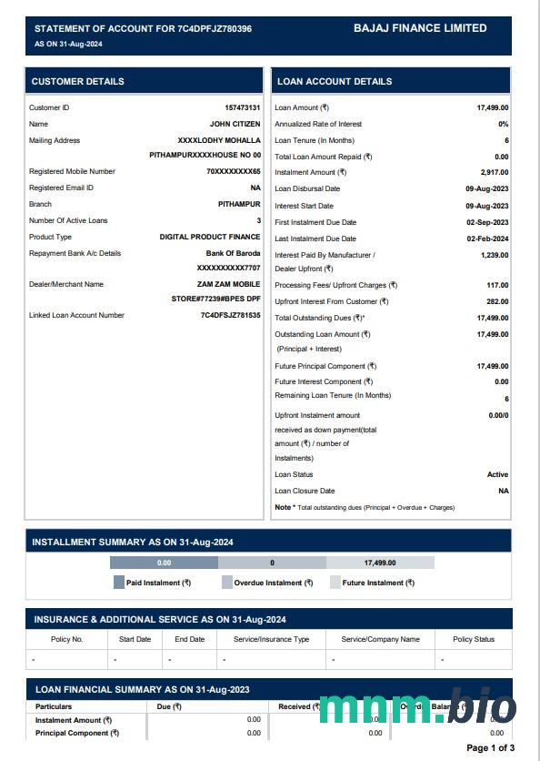 Hungary OTP Bank statement template w formacie Word i PDF